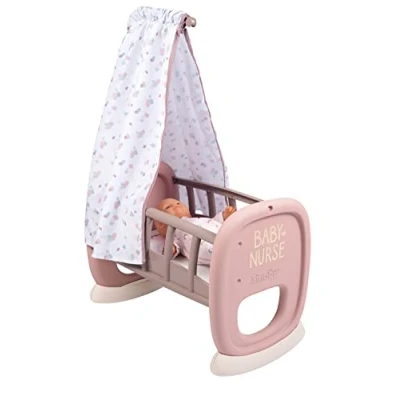 Imagen de Smoby Baby Nurse Cuna Mecedora con Dosel para Muñecos de hasta 42cm. (7600220373)
