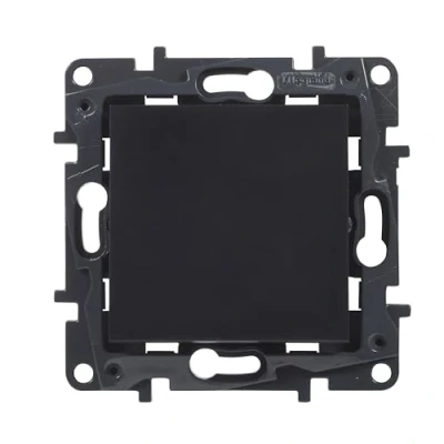 Imagen de LEGRAND Interruptor o conmutador componible 10AX para instalación empotrada, Gama Niloé Step, Color Antracita, 398222
