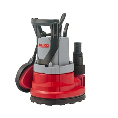 Imagen de AL KO Bomba sumergible de agua clara SUB 8500 Easy, potencia del motor 290 W, altura máxima extracción 6 m, capacidad 8000 l/h, aspiración plana hasta 5 mm, color rojo, gris