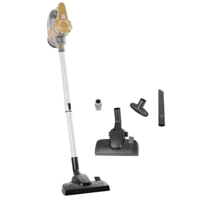 Imagen de Adler AD7036 Aspirador Escoba y de Mano con Cable 2 en 1, Aspiradora Vertical sin Bolsa, Depósito 1,5L, 7m Máximo Acción, 800W, Gris/Amarillo
