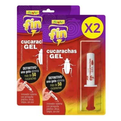 Imagen de Flower x2 Insecticida Anti Cucarachas Formato Jeringa 10 gr Jeringuilla Anticucarachas Eficaz Elimina y Mata Cucaracha Gel Atrayante Duradero Interior Exterior Aplicación Fácil Segura