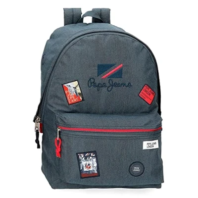 Imagen de Pepe Jeans Kay Mochila Escolar Azul 31x44x15 cms Poliéster 23,87L