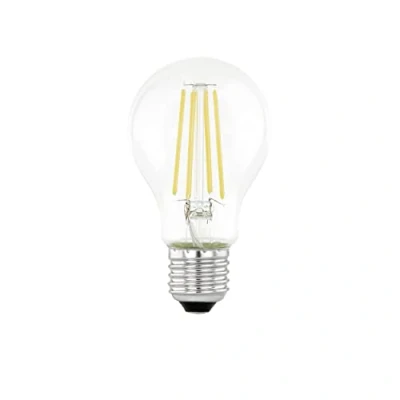 Imagen de Eglo LED E27 lámpara día &amp; noche, bombilla clásica con sensor, luz nocturna, 6 W, equivalente a 60 806 lúmenes, blanco cálido, 3000 K, A60, Diámetro de cm