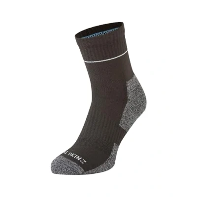 Imagen de SEALSKINZ Bircham Morston Solo Calcetín tobillero impermeable para todas las estaciones y de secado rápido, negro/gris, L