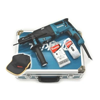 Imagen de Makita HR2631FT13 Martillo combinado para SDS Plus de 26 mm, en maletín aluminio