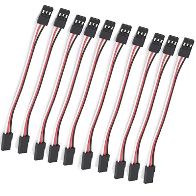 Imagen de Boladge 10pcs 10CM Cable de Extensión Conector Servo RC 3 Pines Enchufe Macho a Hembra para Quadcopter Futaba JR Receptor