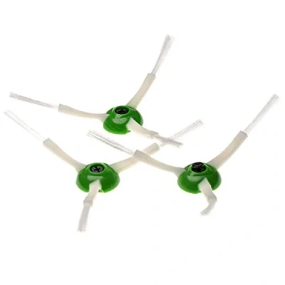 Imagen de vhbw 3X Cepillo Lateral de Repuesto Compatible con iRobot Roomba E5, E6, E7, i7, i7 Plus, i7+ Robot Aspirador Set Limpieza, Blanco/Verde