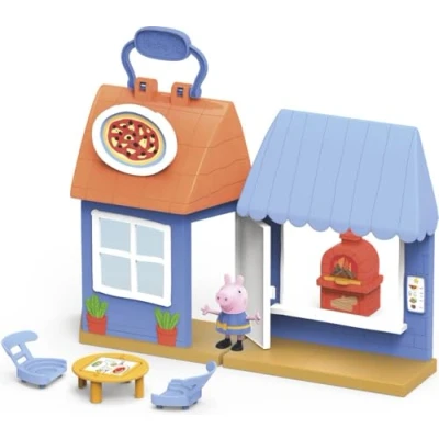 Imagen de Peppa Pig Peppa&#039;s Adventures F2169 Juego de Mesa para Pizzas, Incluye una Figura y 4 Accesorios, Multicolor