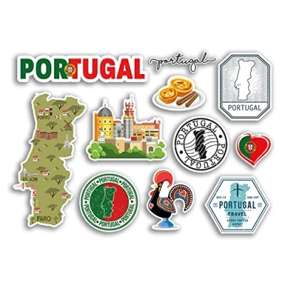 Imagen de Lámina de Pegatinas A5 vinilo Portugal Etiqueta engomada comida #77544