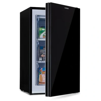Imagen de Klarstein Pluto congelador, puerta frontal, 1 balda, termostato con 5 niveles, hasta 18 C, patas regulables en altura, 39 dB, 60 litros de capacidad, negro