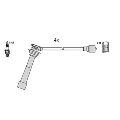 Imagen de HITACHI 134374 Juego de Cables Encendido SUZUKI: Baleno I Berlina, Hatchback, X 90