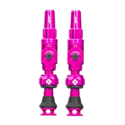 Imagen de Muc Off Big Bore Lite Tubeless Valves, Pink 45mm Precision Engineered Dust Caps for Bikes with Revolutionary Airflow Technology Presta Valve MTB/Road/Gravel