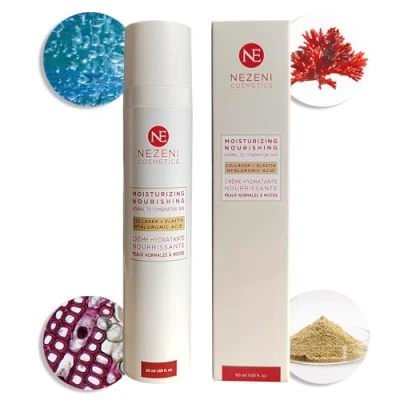 Imagen de Nezeni Crema Hidratante Facial Colageno Nutritiva Noche 11 Principios Activos Aumenta Producción de Colágeno Para Pieles Normales, Mixtas y Grasas BAJA EN CONSERVANTES