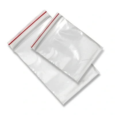 Imagen de 1000 bolsas reutilizables de plástico transparente con cierre cremallera 60 x 80 mm, 6 8 cm, agujero para colgar