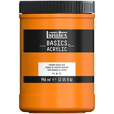 Imagen de Liquitex Basic Acrylic Tubo De Pintura Acrílica, 946 ML, Naranja (Tono Cadmio Nuevo)