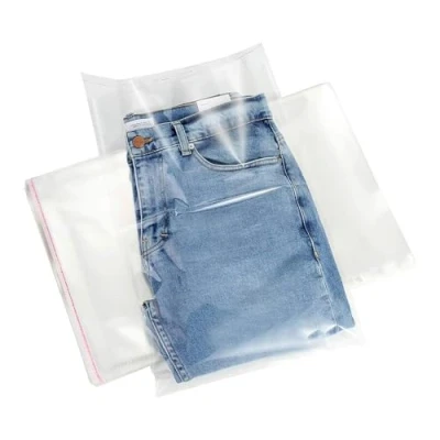 Imagen de MGE 100 Bolsas de Celofán Transparente 30 x 40 cm Plástico con Banda Autodhesiva OPP Cierre Adhesivo Autocierre Pack (30 cm)