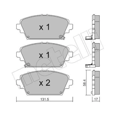 Imagen de Juego de pastillas METELLI 22 0464 1