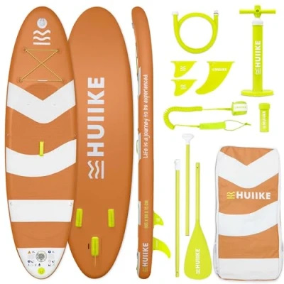 Imagen de HUIIKE Tabla Paddle Surf Hinchable con Accesorios Incluidos, Remo, Quillas, Inflador. Stand Up Board Gran Estabilidad y Resistencia. 305 x 84 15 cm, Soporta hasta 130 kg