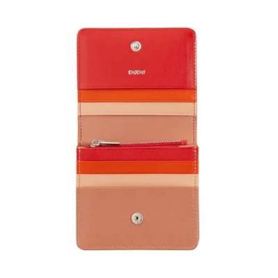 Imagen de DUDU Cartera Mujer Pequeña de Piel Protección RFID Colores Ultracompacta con Cremallera Interior y 8 Ranuras para Tarjetas Rojo Fuego