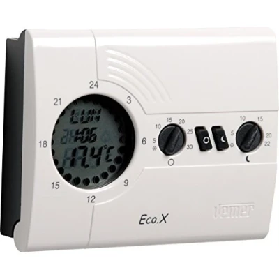 Imagen de VEMER VN160800 ECO.X W Termostato Calefacción Semanal de Pared, Alimentación a Pilas, Blanco
