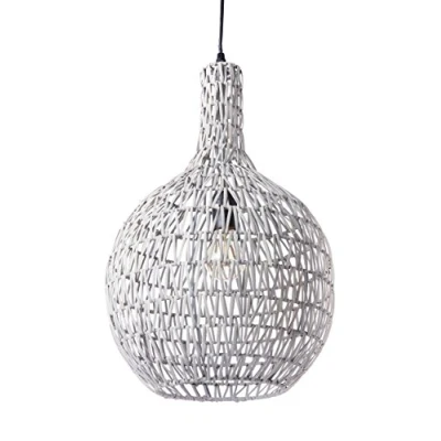Imagen de Lussiol 250274 Lámpara de techo (mimbre, 60 W, 33 x 54 cm), color gris