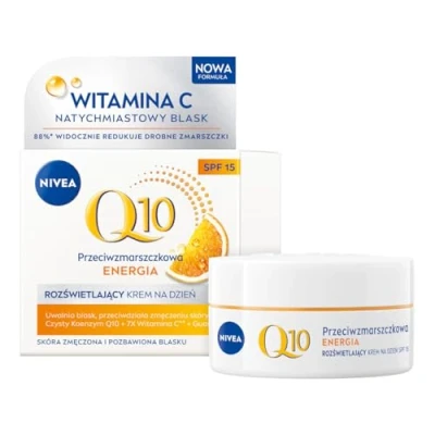 Imagen de NIVEA Q10 ENERGY Crema de día antiarrugas con brillo saludable SPF15, 50 ml