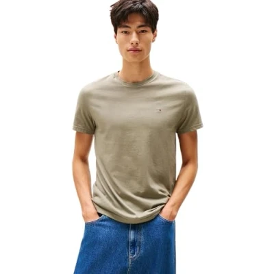 Imagen de Tommy Jeans TJM Xslim Jaspe Htr tee Ext Dm0dm20363 S/S T Shirt, Green (Utility Sage Htr), XXL Hombre