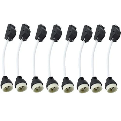 Imagen de BlueXP 8 Pieza Soporte para Lámparas GU10 con Tomacorriente de Cerámica Terminal 2 A 250 V Portalámparas Bombillas GU 10 LED y Halógeno [Clase eficiencia energética A]
