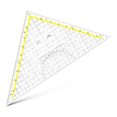 Imagen de Aristo Escuadra de dibujo técnico (plexiglás, hipotenusa 325 mm), color transparente