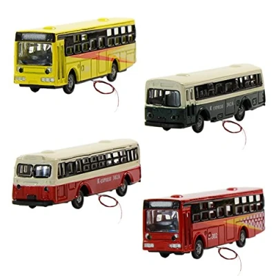 Imagen de Evemodel 4piezas 1: 150 Coches en Miniatura iluminados Escala N Autobuses con Luces LED de 12V