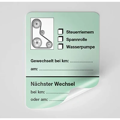 Imagen de Pegatinas para correa de distribución coche, color verde, 150 unidades