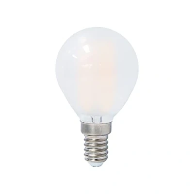 Imagen de Garza Bombillas Led de Filamento Opal Decorativa Esférica, Luz fria 5000K, Casquillo E14, 4W 470 lúmenes