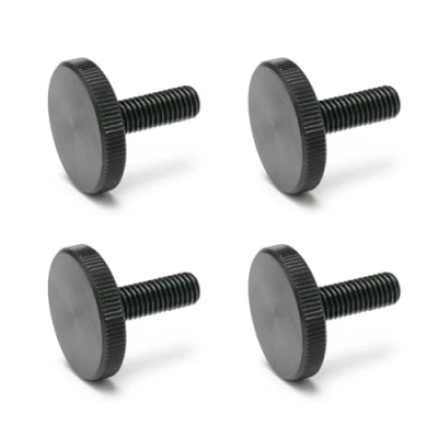 Imagen de Ganter Normelemente tornillos moleteados planos (forma baja) DIN 653 M8 20 4 unidades acero bruñido Rosca: x