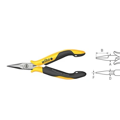 Imagen de WIHA 27905 Alicates de boca semi redonda Professional ESD Z 36 0 04 145 mm Ref. Z36014504