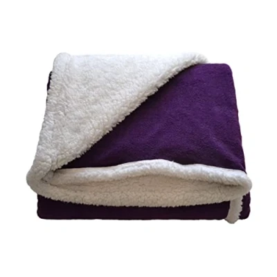 Imagen de Donegal Collections Mantas para Cama Manta 135 150 Invierno Gruesa 240x220 Color Morado