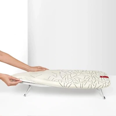 Imagen de Rayen Funda Tabla de Planchar Universal para Sobremesa EasyClip 2 Capas: 100% Algodón Canvas Muletón Acolchado con Espuma Medida: 80 x 40 cm Estampado