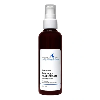 Imagen de argentum plus Plata MSM Crema Facial de Rosácea100 ml hidratante ligera sin perfume para la rosácea y piel propensa al enrojecimiento