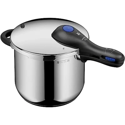 Imagen de WMF Perfect Plus Olla Rápida Ø 22 cm de Diámetro 6Litros y Medio. Con Protección Contra Llamas. Acero Inoxidable Cromargan para Inducción