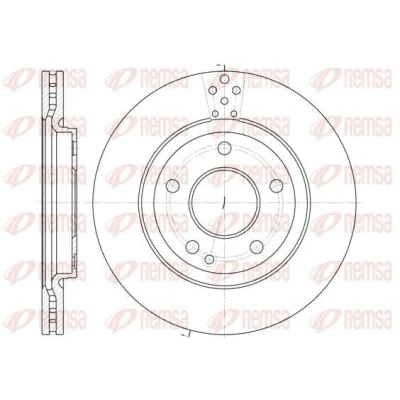 Imagen de REMSA 6748.10 Disco de freno Eje delantero 270, 270 22 5 ventilado VOLVO: S80 I, V70 2, MERCEDES BENZ: Vaneo