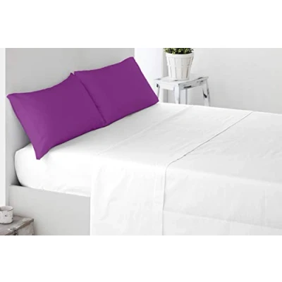 Imagen de Miracle Home. Fundas de almohada, 2 unidades, 70 x 50. Cama 135, Berenjena