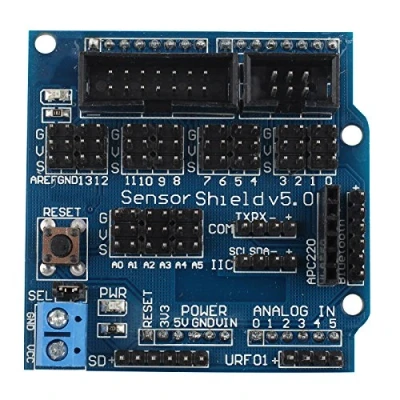 Imagen de HALJIA Sensor Shield v5.0 Tarjeta de expansión Compatible con Arduino UNO Mega R3 2560 Duemilanove Robot módulo