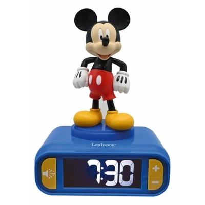 Imagen de LEXIBOOK, Disney, Mickey Despertador con luz Nocturna, Sonidos y melodías, Pantalla LCD retroiluminada, Luminoso, Snooze, Azul (RL800MCH)