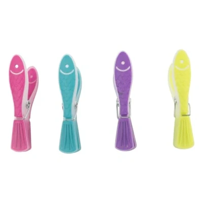 Imagen de Je cherche UNE idée me2275 Juego de 18 Pinzas la Ropa Peces plástico 4 x 1,60 8,60 cm, Multicolor