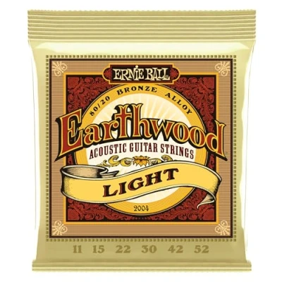 Imagen de Ernie Ball Earthwood Light Cuerdas para guitarra acústica, bronce 80/20, calibre 11 52