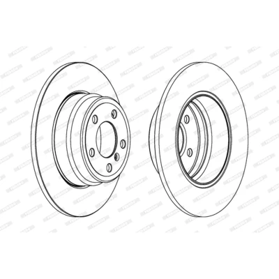 Imagen de FERODO PREMIER DDF1255C 1 Disco de freno 324 12 5 macizo revestido con tornillos BMW: X5
