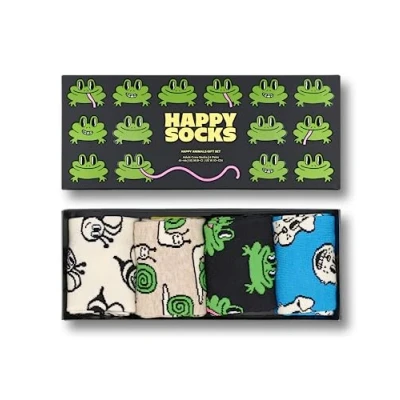 Imagen de Happy Socks Animals GIFT SET Unisex 4 PACK Calcetines, Talla: 41 46, White