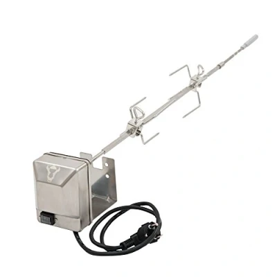 Imagen de BBQ TORO Asador Eléctrico Giratorio Automático para Barbacoa I Series Weber Genesis II 200 y 300 Brocheta con Motor