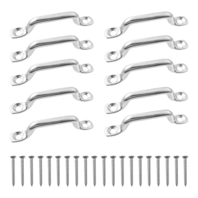 Imagen de SyiXute 10 Piezas Bucles Cubierta Kayak,Placas de Ojos Acero Inoxidable con 20 Tornillos,Correas Ojo Almohadilla Kayak para Aparejo Canoa