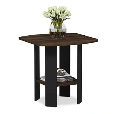 Imagen de Furinno Mesa Auxiliar Marrón/Negro (Nogal Columbia/Negro) Individualmente