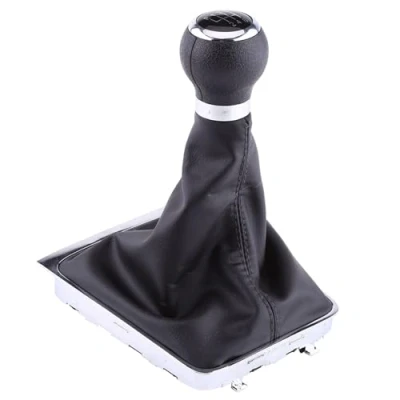 Imagen de KEENSO Kit de palanca cambios para coche 6 velocidades con funda piel a prueba polvo Passat B6 2005 2012